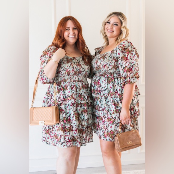 Curves To Contour Boutique Dresses & Skirts - Floral Mini Dress